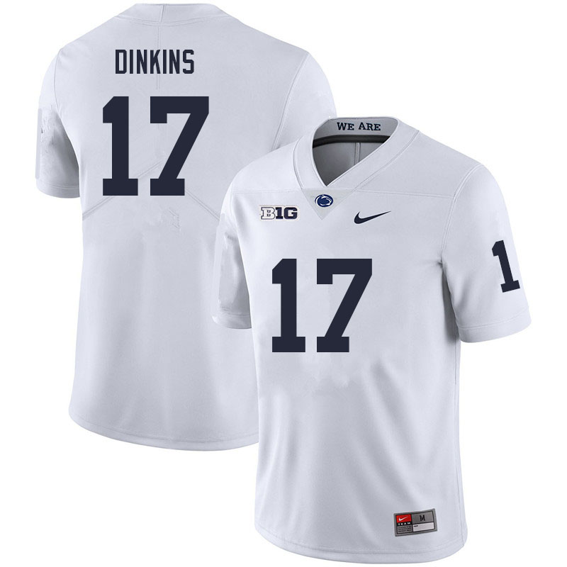 Men #17 Khalil Dinkins Penn State Nittany Lions College Football Jerseys Sale-White